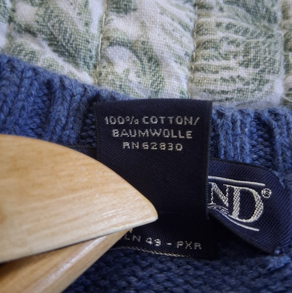 Land's End Blue Cotton Sweater/Crewneck - Picture 5 of 5